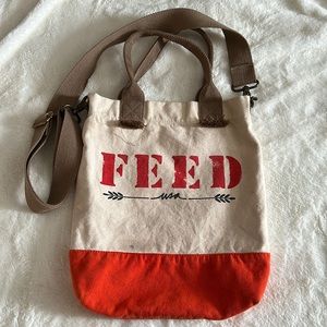 Medium tote. Like new with small smudge. Can be washed.